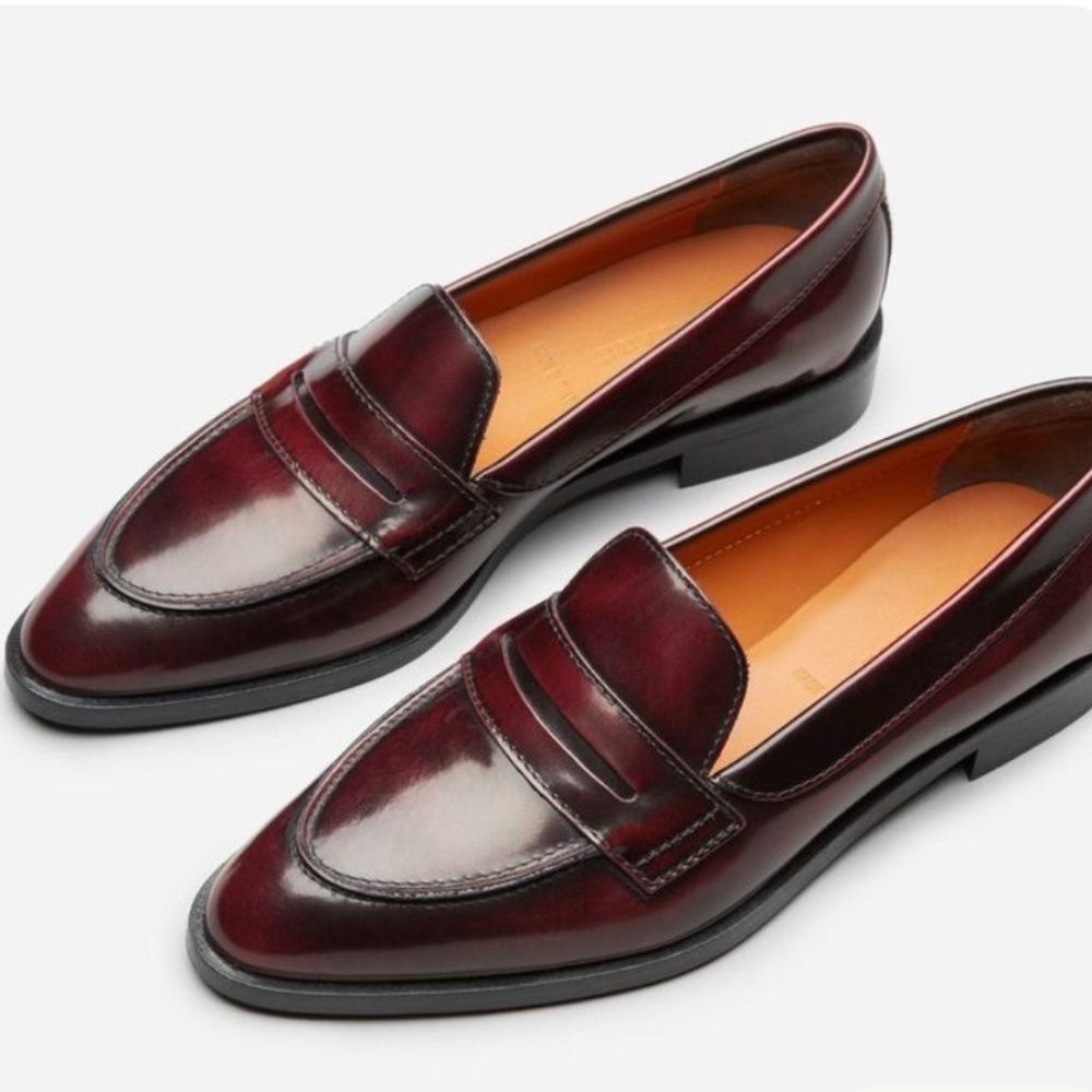 Everlane the Modern Penny Loafer, size 7 Oxblood Maroon